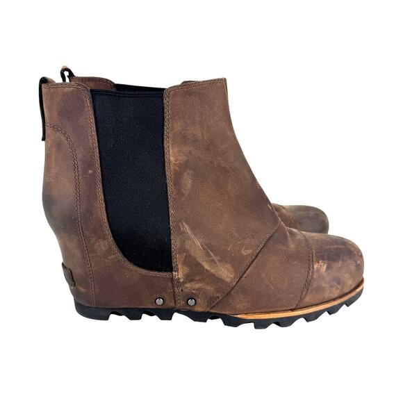 Sorel Lea Wedge Boot in Brown - Picture 1 of 4
